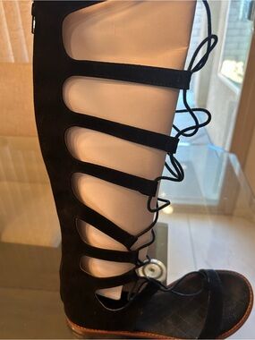 Chinese Laundry Black Lace-Up Gladiator Knee-High Boot